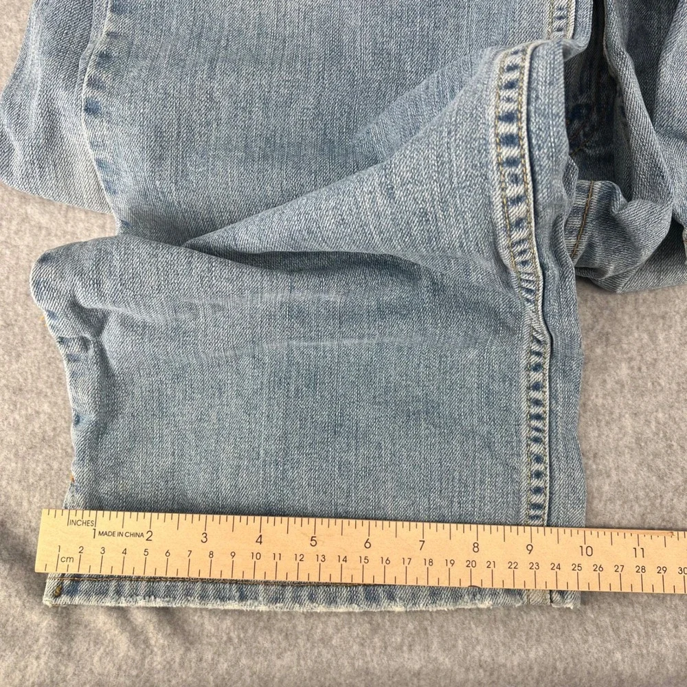 Lucky Brand Dungarees Wonder Block Jeans Size 10 30 Light Wash Distressed USA